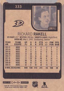 2021-22 O-Pee-Chee #333b Rickard Rakell Back