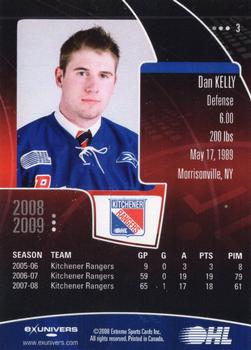 2008-09 Extreme Kitchener Rangers (OHL) Autographs #3 Dan Kelly Back