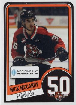 2019-20 Medicine Hat Tigers (WHL) #NNO Nick McCarry Front