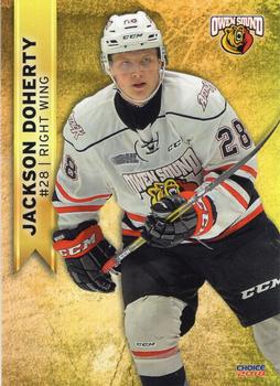 2017-18 Choice Owen Sound Attack (OHL) #21 Jackson Doherty Front