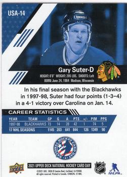 2021 Upper Deck National Hockey Card Day USA #USA-14 Gary Suter Back