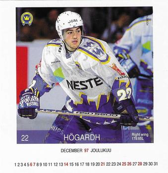 1997-98 Finnish Adbox Hockey-Box #JAN7 Peter Högardh Front