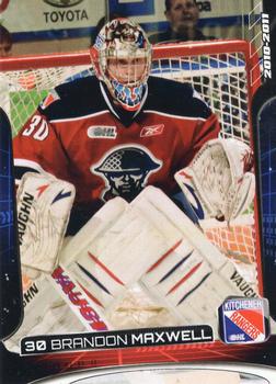 2010-11 Extreme Kitchener Rangers (OHL) #17 Brandon Maxwell Front