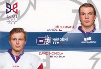 2018-19 Moje karticky Czech Ice Hockey Team - Hlinka Gretzky Cup 2018 #5 David Homola / Jiri Suhrada Front