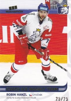 2018-19 Moje karticky Czech Ice Hockey Team - Gold #8 Robin Hanzl Front