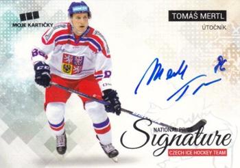 2017-18 Moje karticky Czech Ice Hockey Team - National Pride Signatures Silver #NPS-TM Tomas Mertl Front