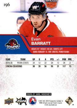 2020-21 Upper Deck AHL - UD Exclusives #196 Evan Barratt Back
