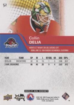 2020-21 Upper Deck AHL - UD High Gloss #52 Collin Delia Back