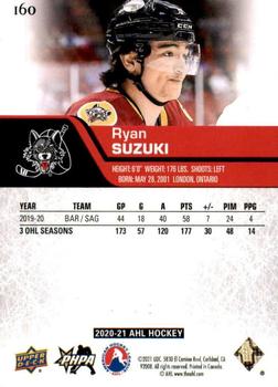 2020-21 Upper Deck AHL - UD High Gloss #160 Ryan Suzuki Back