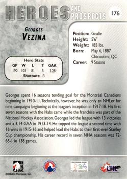2004-05 In The Game Heroes and Prospects - Fall Expo Silver #176 Georges Vezina Back