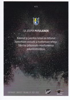 2021-22 Cardset Finland - Hometown Heroes #4 Jesper Piitulainen Back