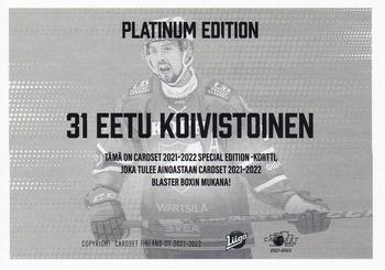 2021-22 Cardset Finland - Limited Edition #NNO Eetu Koivistoinen Back