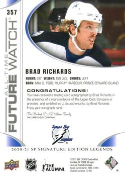 2020-21 SP Signature Edition Legends #357 Brad Richards Back