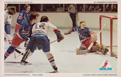 1972-73 Pro Star Promotions NHL Action #NNO N.Y. Rangers vs. Montreal Front