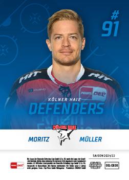 2021-22 Playercards (DEL) - Defenders #DEL-DE08 Moritz Müller Back