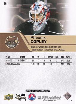 2020-21 Upper Deck AHL - Blue #81 Pheonix Copley Back