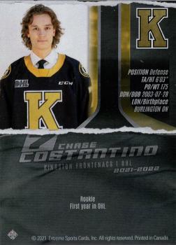 2021-22 Extreme Kingston Frontenacs (OHL) #4 Chase Costantino Back