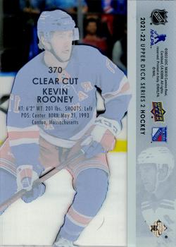 2021-22 Upper Deck - Clear Cut #370 Kevin Rooney Back