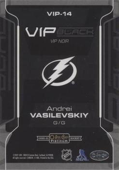 2020-21 O-Pee-Chee Platinum - VIP Black #VIP-14 Andrei Vasilevskiy Back