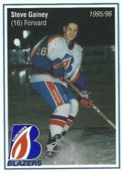 1995-96 Kamloops Blazers (WHL) #NNO Steve Gainey Front