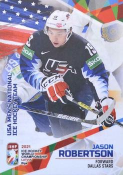 2021 BY Cards IIHF World Championship #USA2021-18 Jason Robertson Front