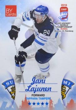 2016 BY Cards IIHF World Championship (Unlicensed) #FIN-013 Jani Lajunen Front