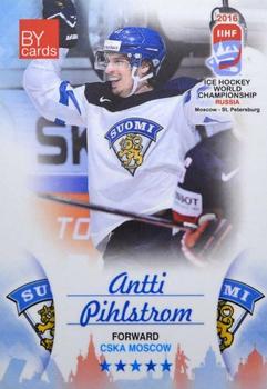 2016 BY Cards IIHF World Championship (Unlicensed) #FIN-018 Antti Pihlstrom Front