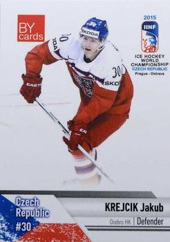 2015 BY Cards IIHF World Championship (Unlicensed) #CZE-07 Jakub Krejcik Front