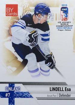 2015 BY Cards IIHF World Championship (Unlicensed) #FIN-04 Esa Lindell Front