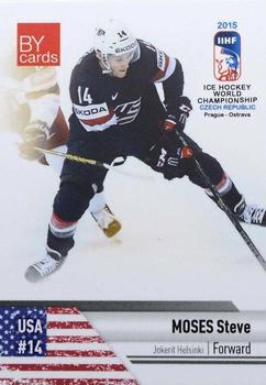 2015 BY Cards IIHF World Championship (Unlicensed) #USA-14 Steve Moses Front