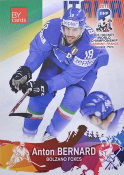 2017 BY Cards IIHF World Championship #ITA/2017-14 Anton Bernard Front