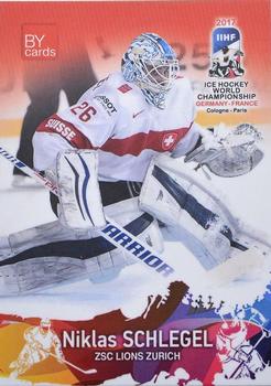 2017 BY Cards IIHF World Championship #SUI/2017-02 Niklas Schlegel Front