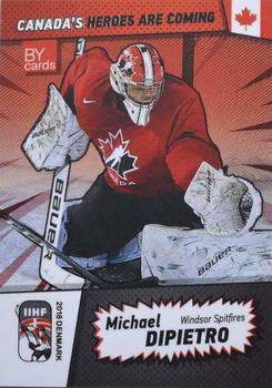 2018 BY Cards IIHF World Championship (Unlicensed) #CAN/2018-01 Michael DiPietro Front