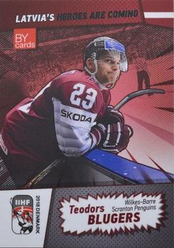 2018 BY Cards IIHF World Championship (Unlicensed) #LAT/2018-14 Teodors Blugers Front