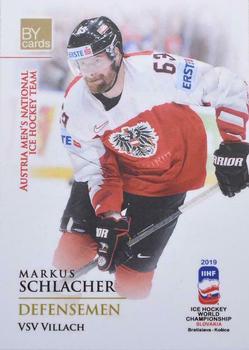2019 BY Cards IIHF World Championship #AUT/2019-08 Markus Schlacher Front