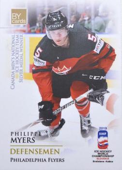 2019 BY Cards IIHF World Championship #CAN/2019-05 Philippe Myers Front