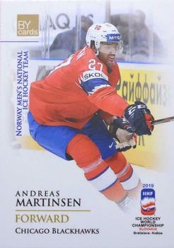 2019 BY Cards IIHF World Championship #NOR/2019-34 Andreas Martinsen Front