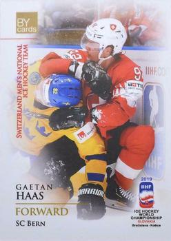 2019 BY Cards IIHF World Championship #SUI/2019-38 Gaetan Haas Front