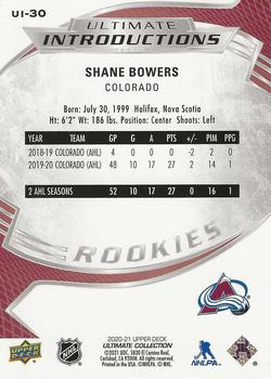 2020-21 Upper Deck Ultimate Collection - Ultimate Introductions Onyx Black #UI-30 Shane Bowers Back
