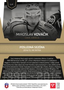 2021-22 SportZoo Tipos Extraliga - League Legends #LL4 Miroslav Kovacik Back