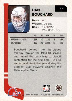 2004-05 In The Game Franchises Canadian - SportsFest Chicago #77 Dan Bouchard Back