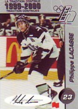 1999-00 Cartes, Timbres et Monnaies Sainte-Foy Hull Olympiques (QMJHL) Autographs #16 Philippe Lacasse Front