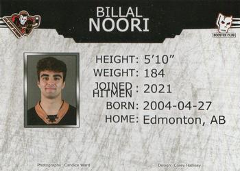 2021-22 Calgary Hitmen (WHL) #7 Billal Noori Back