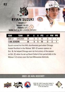 2021-22 Upper Deck AHL - Exclusives #82 Ryan Suzuki Back