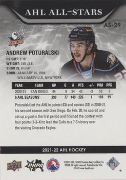 2021-22 Upper Deck AHL - AHL All-Stars Red #AS-29 Andrew Poturalski Back