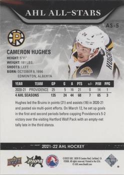 2021-22 Upper Deck AHL - AHL All-Stars Gold #AS-5 Cameron Hughes Back