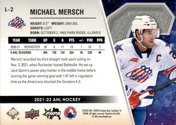2021-22 Upper Deck AHL - Captains #L-2 Michael Mersch Back