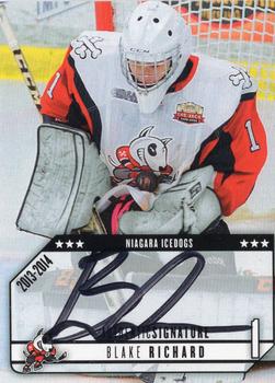 2013-14 Extreme Niagara IceDogs (OHL) Autographs #1 Blake Richard Front