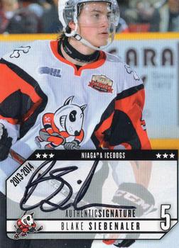2013-14 Extreme Niagara IceDogs (OHL) Autographs #4 Blake Siebenaler Front