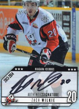 2013-14 Extreme Niagara IceDogs (OHL) Autographs #15 Zach Wilkie Front